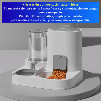 Comedero y bebedero automático 2 en 1