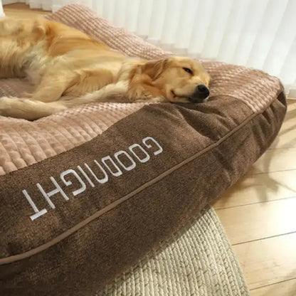 Cama Grande y Gruesa para Perros Resistente a Arañazos con Protección de la Columna - KNICHE