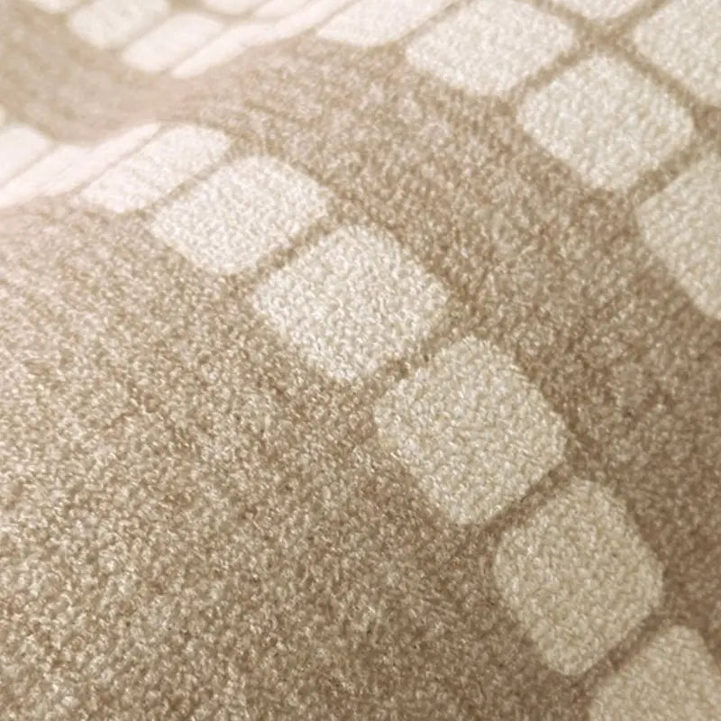 Alfombra Minimalista Moderna de Cachemira con Rayas Crema - KNICHE