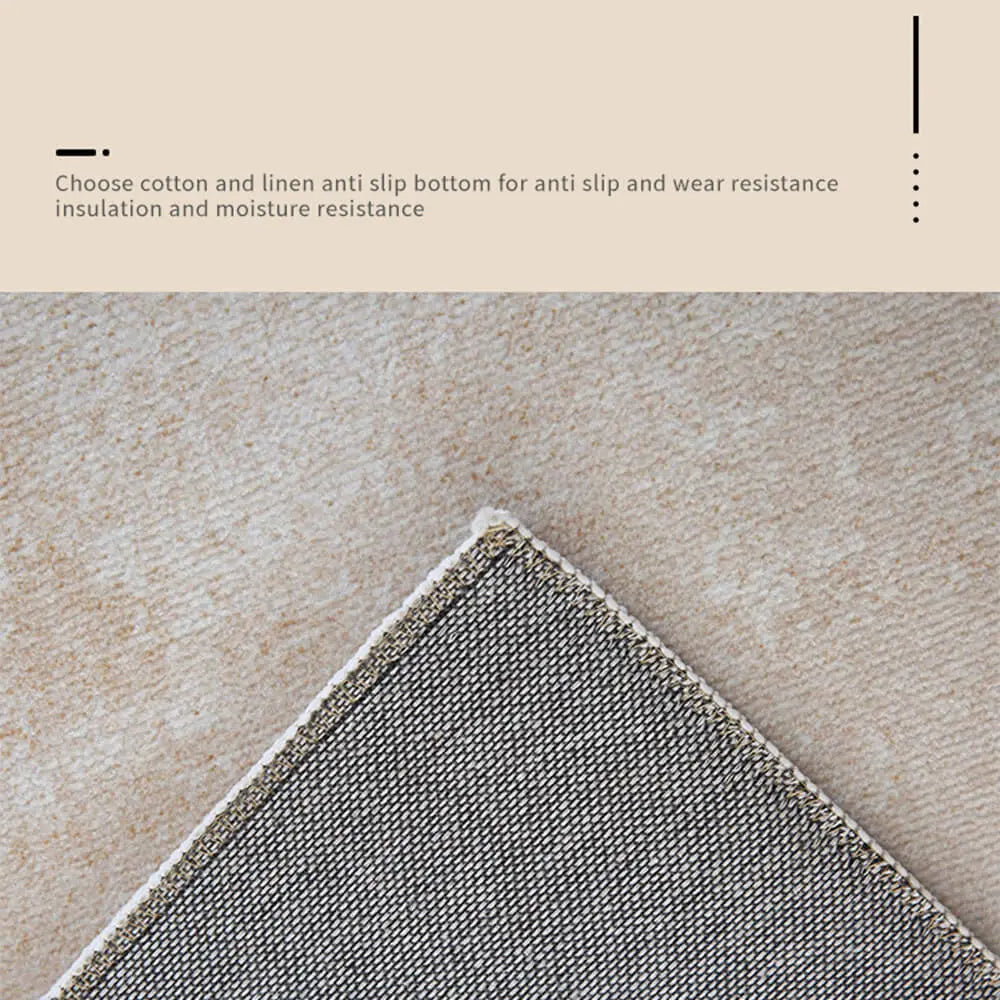 Alfombra Minimalista Moderna de Cachemira con Rayas Crema - KNICHE