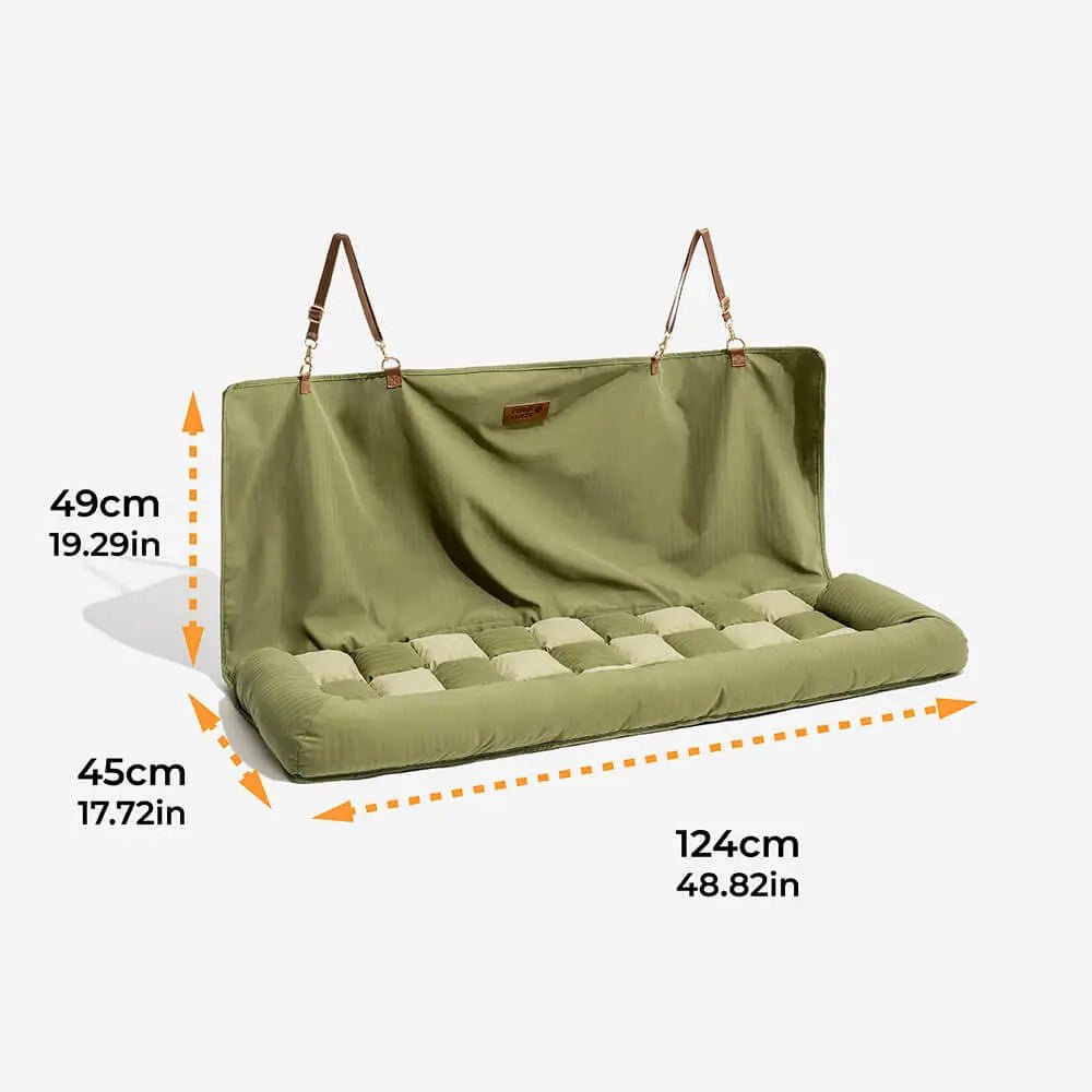 Asiento de Coche para Perros Grandes con Cojines de Viaje y Seguridad para el Asiento Trasero – Chessboard Lounge - KNICHE