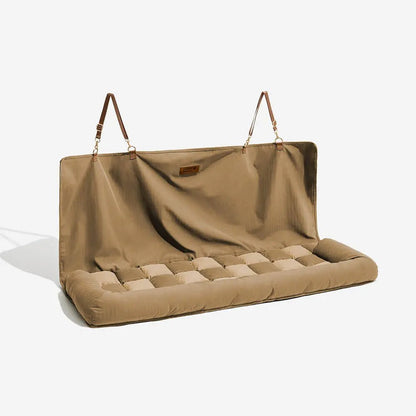 Asiento de Coche para Perros Grandes con Cojines de Viaje y Seguridad para el Asiento Trasero – Chessboard Lounge - KNICHE