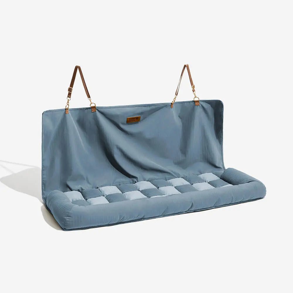 Asiento de Coche para Perros Grandes con Cojines de Viaje y Seguridad para el Asiento Trasero – Chessboard Lounge - KNICHE