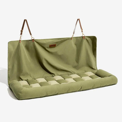 Asiento de Coche para Perros Grandes con Cojines de Viaje y Seguridad para el Asiento Trasero – Chessboard Lounge - KNICHE