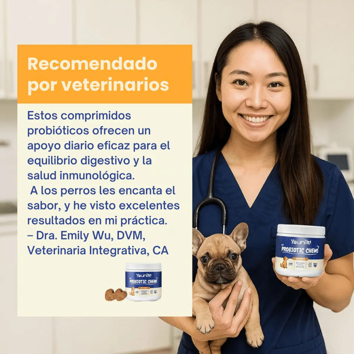 Bocaditos blandos probióticos para perros (120 unidades) - KNICHE