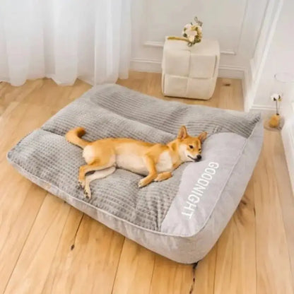 Cama Grande y Gruesa para Perros Resistente a Arañazos con Protección de la Columna - KNICHE