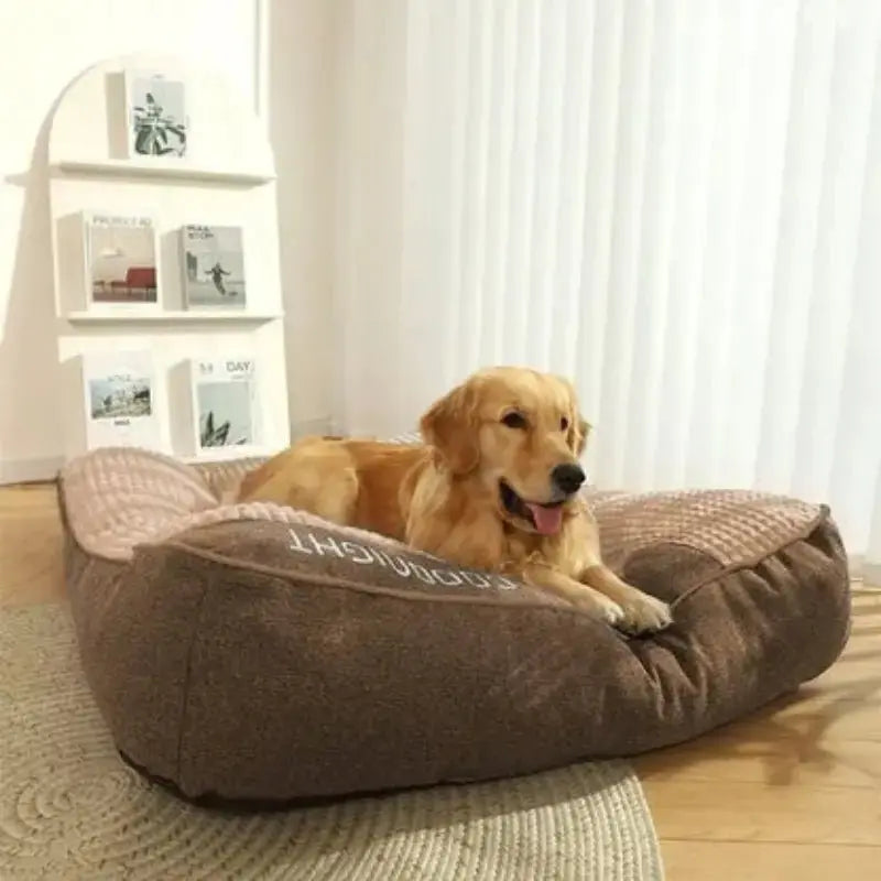 Cama Grande y Gruesa para Perros Resistente a Arañazos con Protección de la Columna - KNICHE