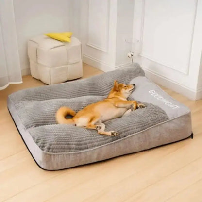 Cama Grande y Gruesa para Perros Resistente a Arañazos con Protección de la Columna - KNICHE