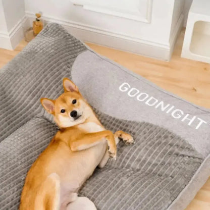 Cama Grande y Gruesa para Perros Resistente a Arañazos con Protección de la Columna - KNICHE