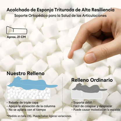 Cama Grande y Gruesa para Perros Resistente a Arañazos con Protección de la Columna
