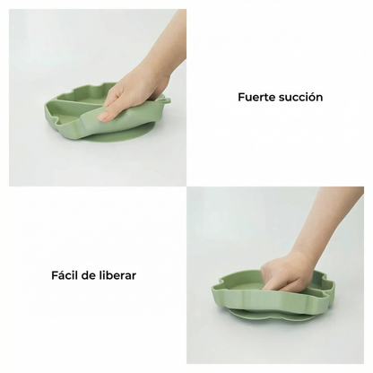 Cuenco para mascotas con ventosa – Hoja