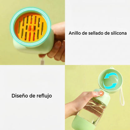Botella de Agua Portátil 2 en 1 para Perros al Aire Libre