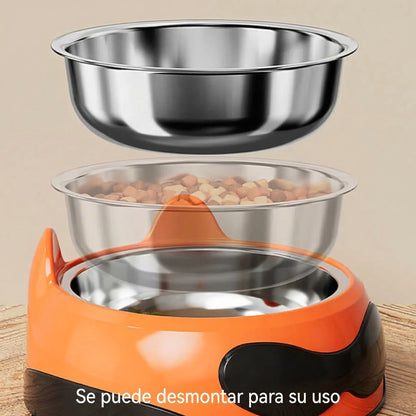 Cuenco para mascotas de gran capacidad y fácil de limpiar con acero inoxidable