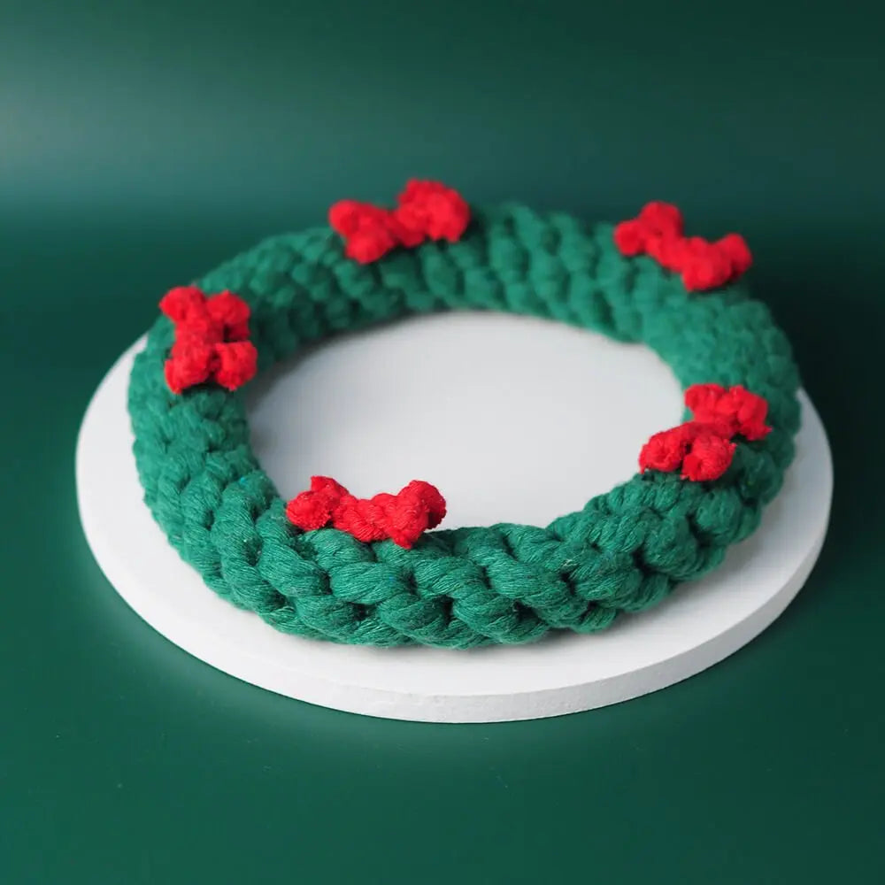 Juguete Navideño para Perros – Cuerda de Algodón, Resistente a Mordidas y para Dentición - KNICHE