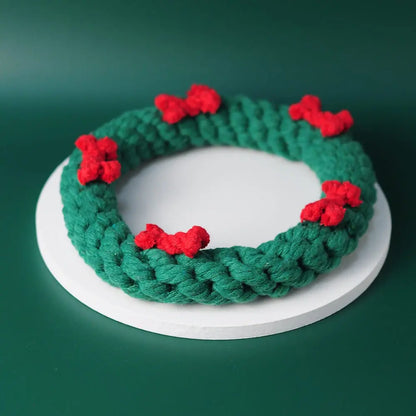 Juguete Navideño para Perros – Cuerda de Algodón, Resistente a Mordidas y para Dentición - KNICHE